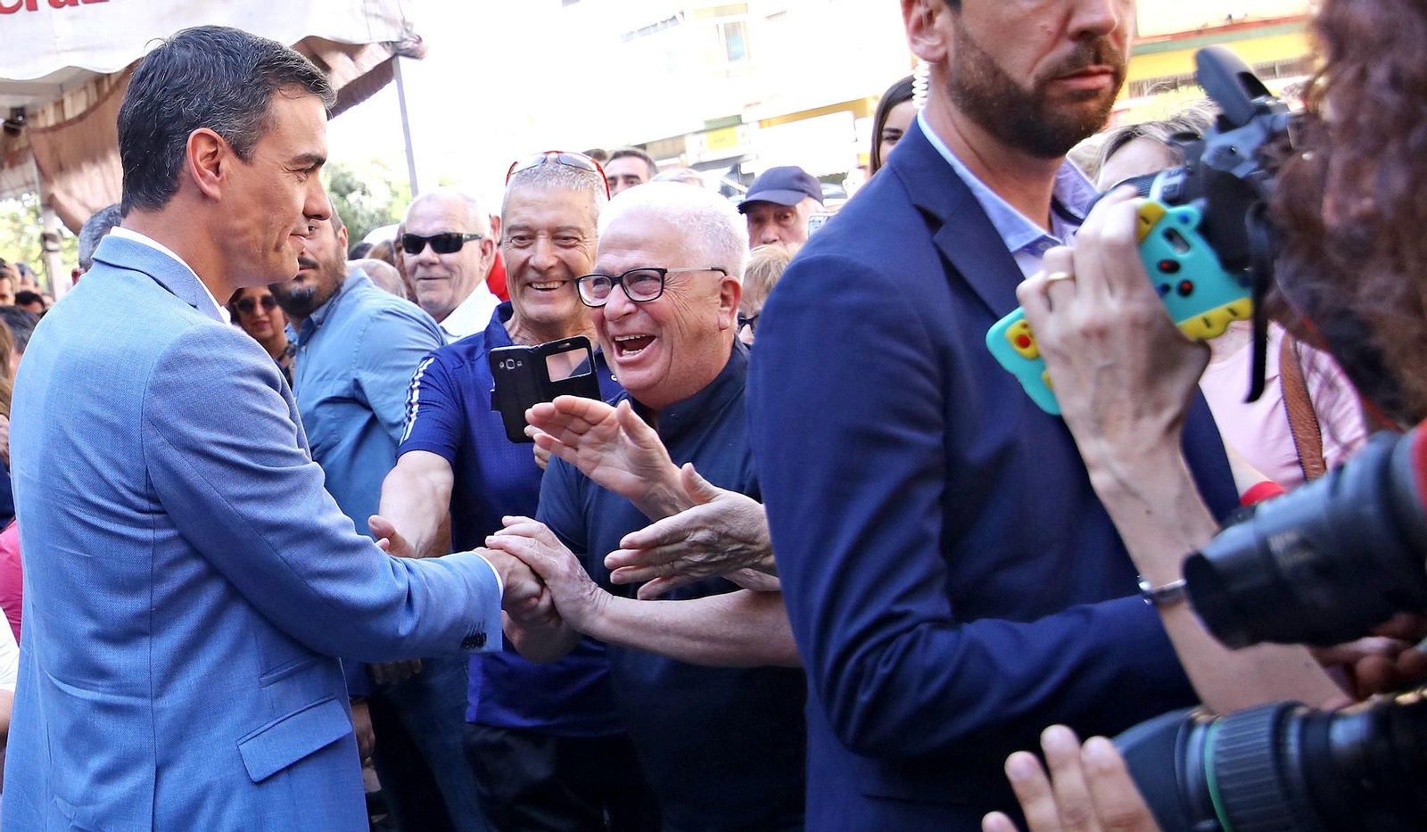 Pedro Sánchez paseando por Princi-Jerez