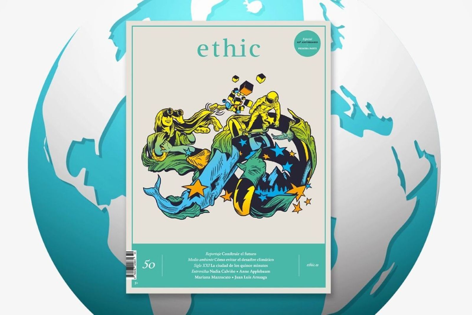 Portada de la revista "Ethic".