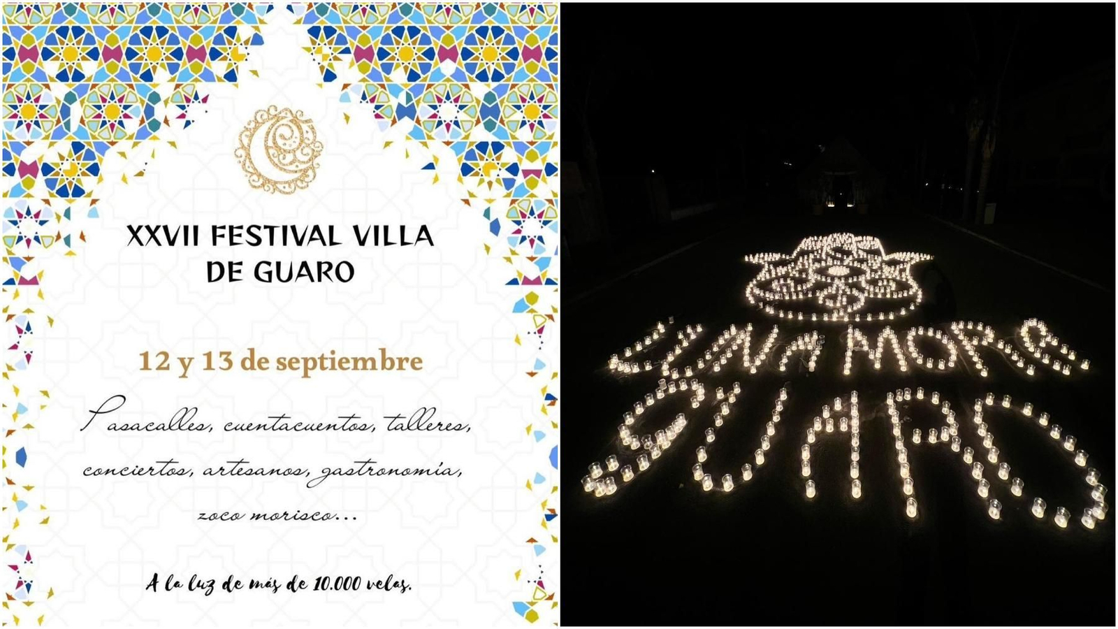 Cartel del Festival Villa de Guaro, la hasta Luna Mora.