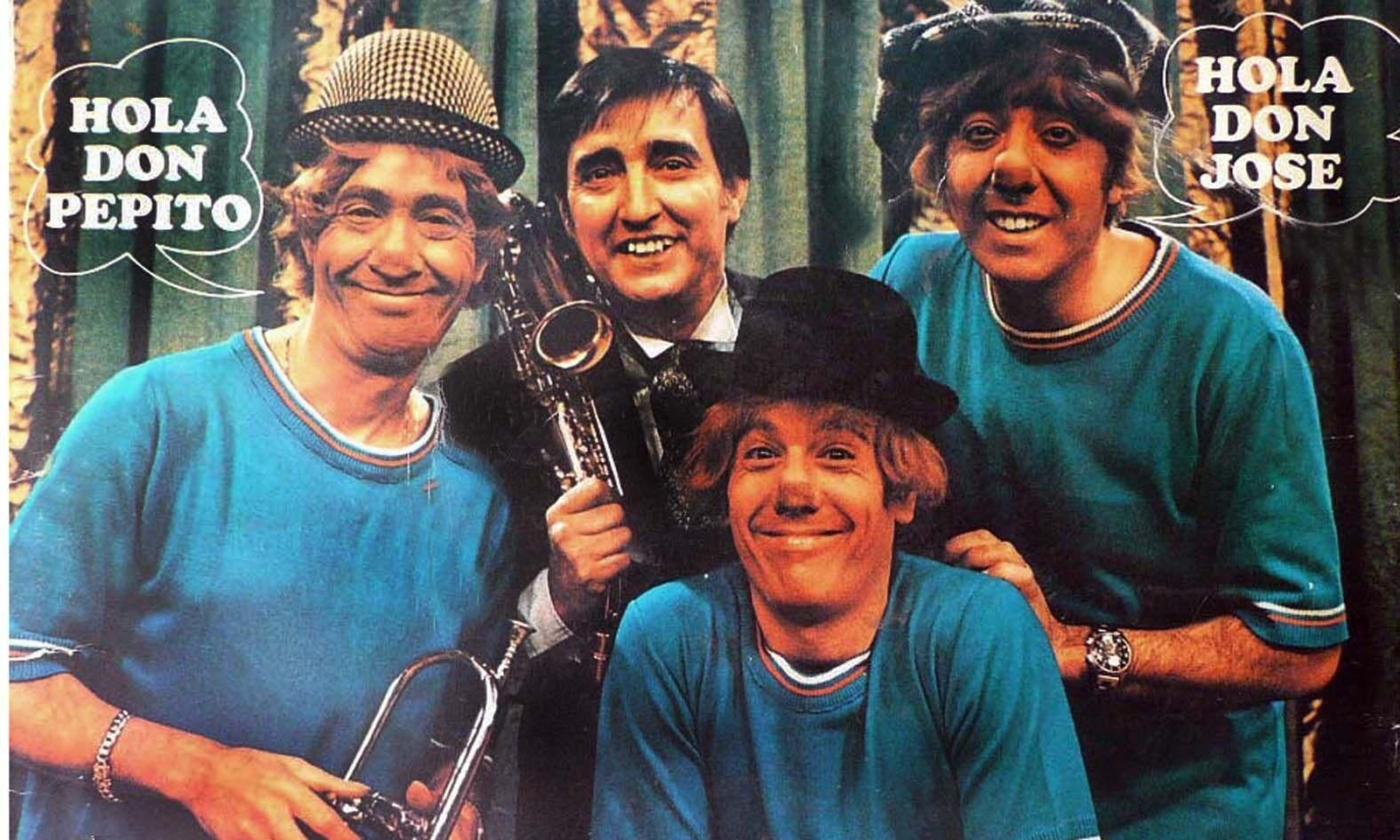 Los payasos en la portada de su primer disco editado en España