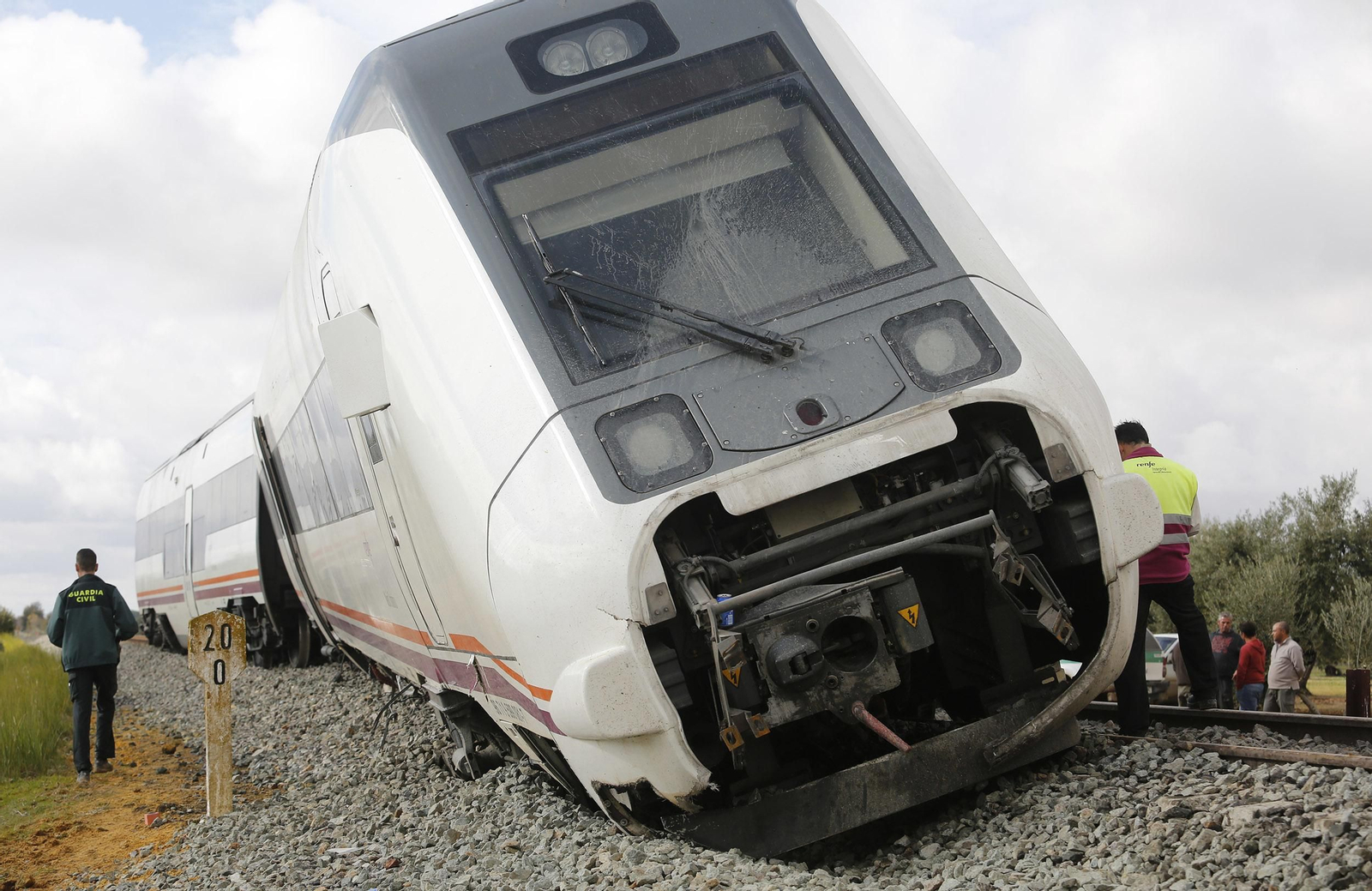 Las imágenes del descarrilamiento del tren en Arahal