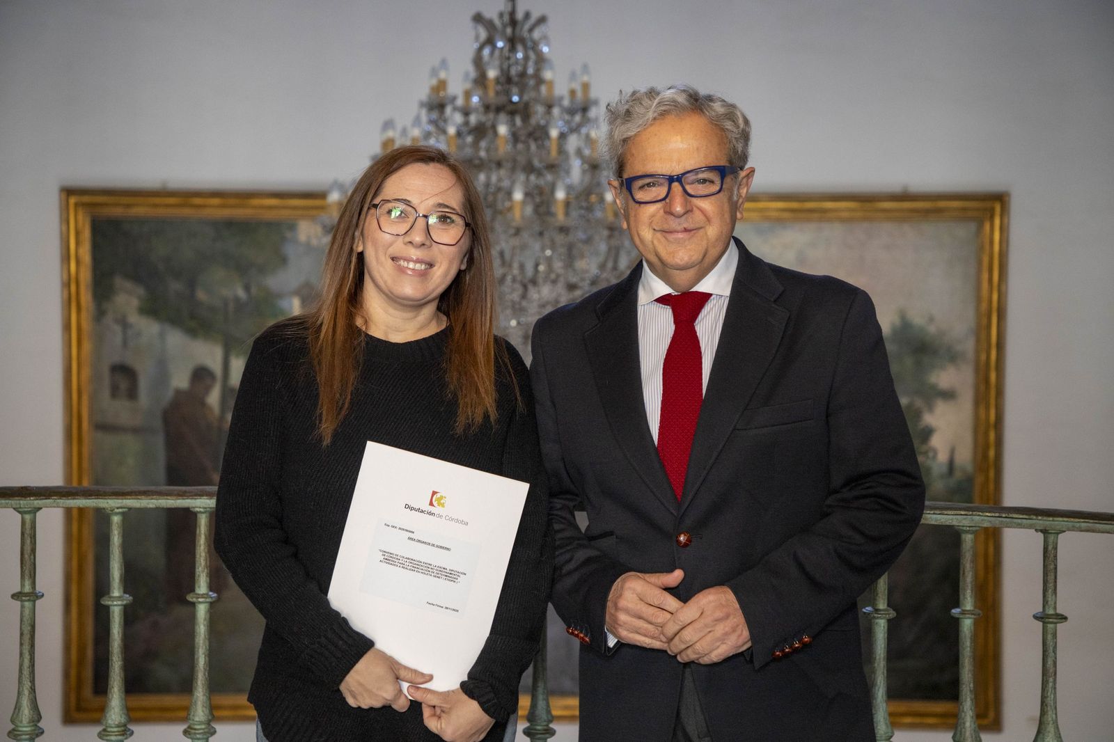 Firma del convenio de colaboración entre la Diputación de Córdoba y la ONG Ambessa.