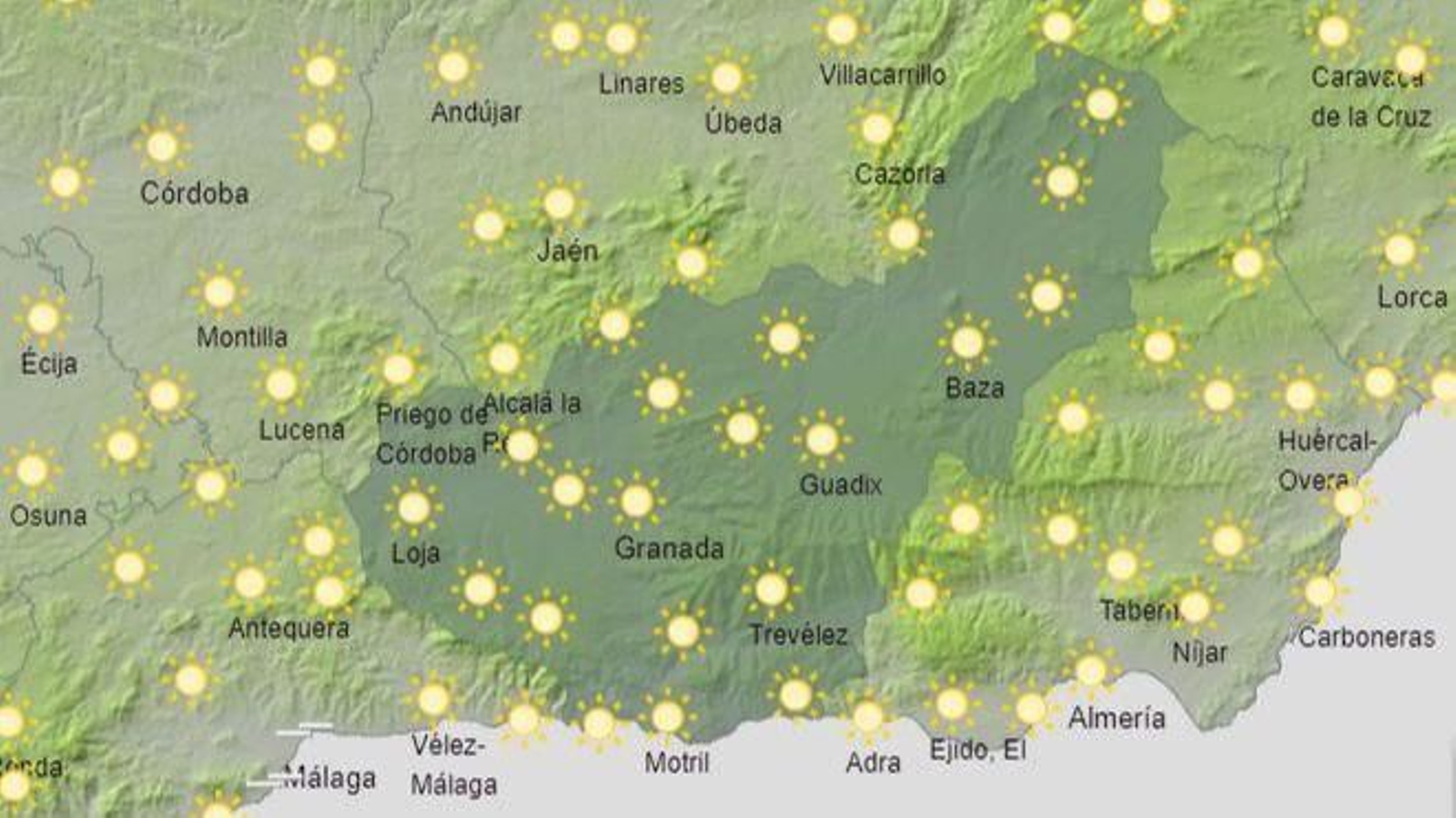 El Tiempo en Granada el 9 de julio de 2024