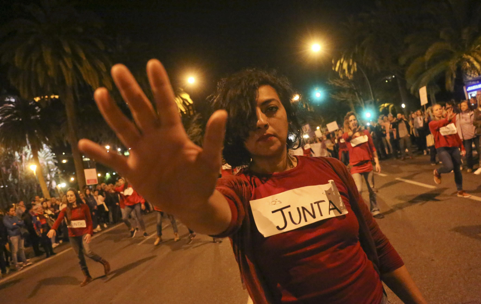 Las imágenes de la manifestación del Día de la Mujer en Málaga