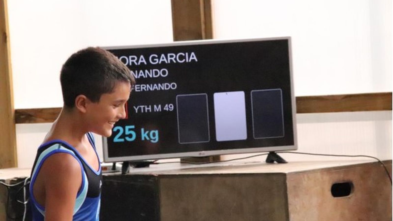 Fernando Mora, tras uno de sus levantamientos.