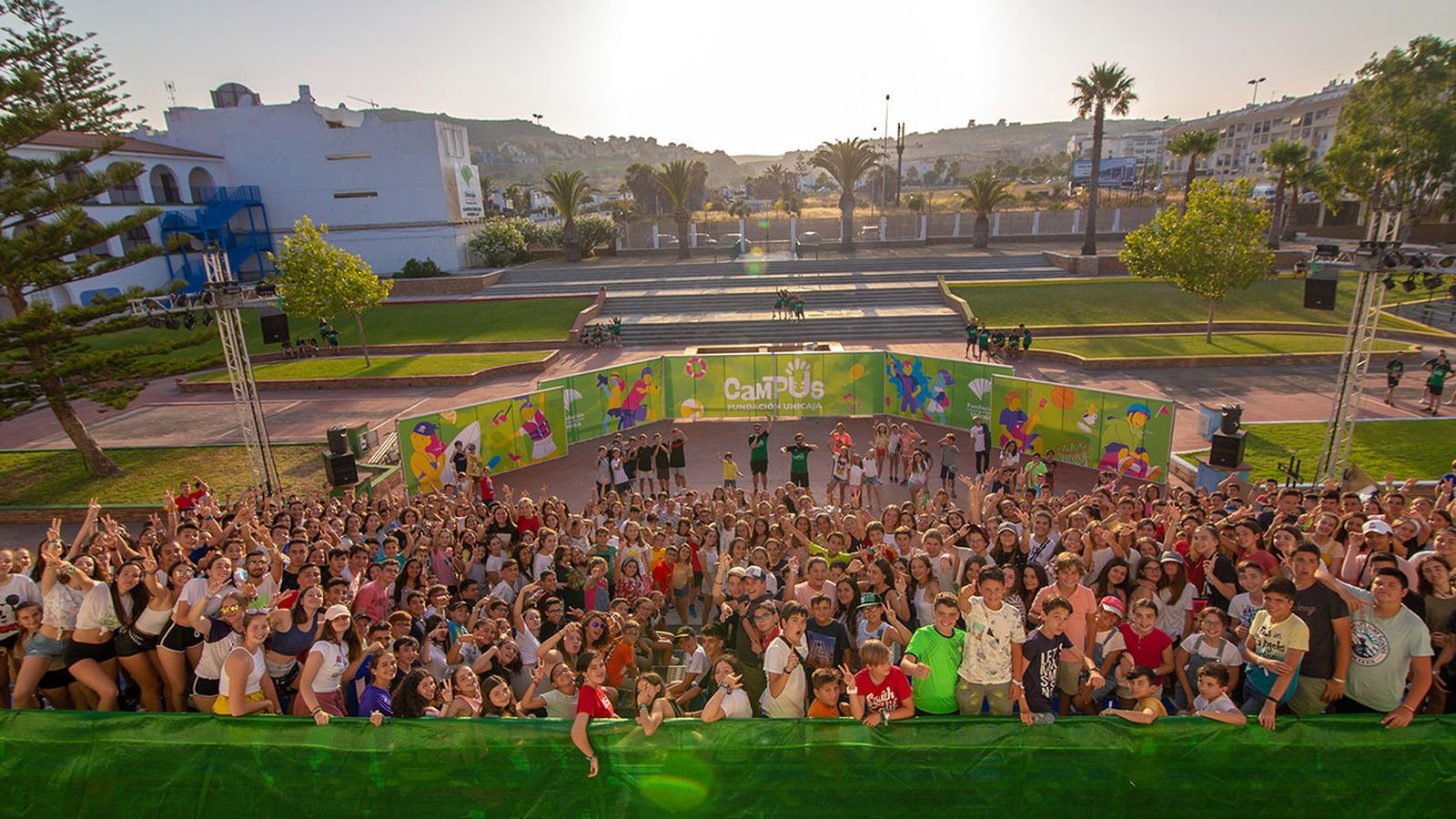 Niños participantes en esta temporada de los Campus de verano de la Fundación Unicaja.
