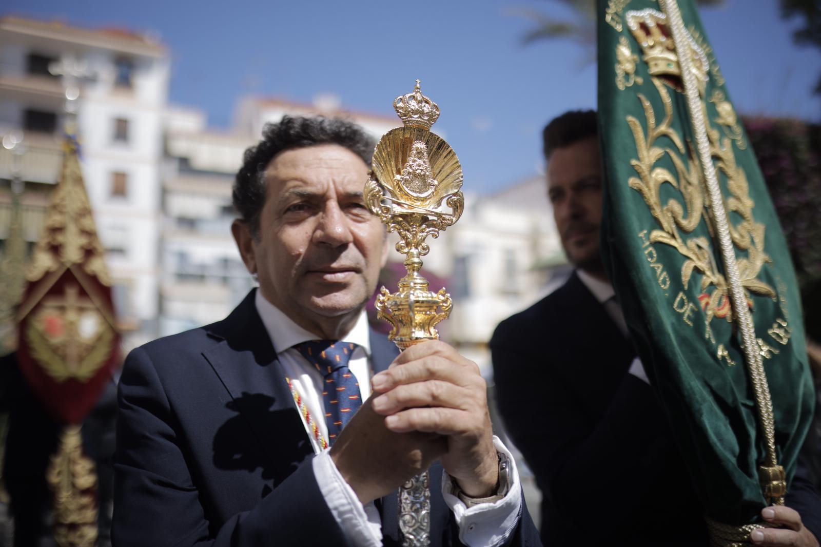 Imágenes de La Borriquita por el centro de Huelva en su salida extraordinaria