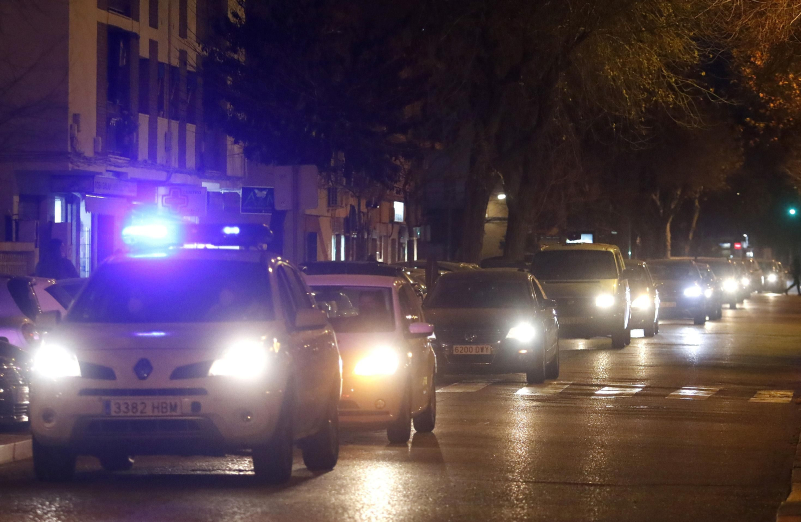 La caravana de protesta de la plantilla de Aucorsa, en fotografías