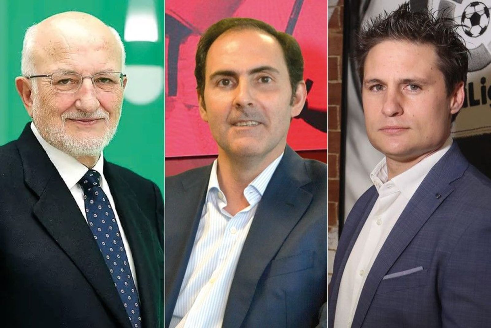 Juan Roig, presidente de Mercadona; Javier Sánchez-Prieto presidente ejecutivo de Iberia; y  Óscar Mayo, director general ejecutivo de LaLiga.