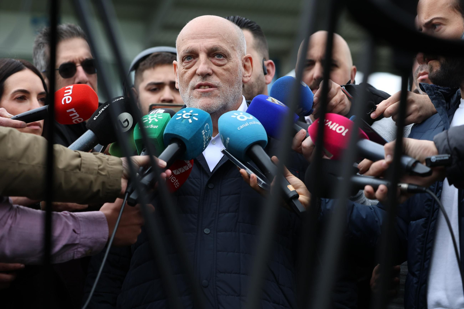 La visita de Javier Tebas a la Ciudad Deportiva del Málaga CF, en fotos