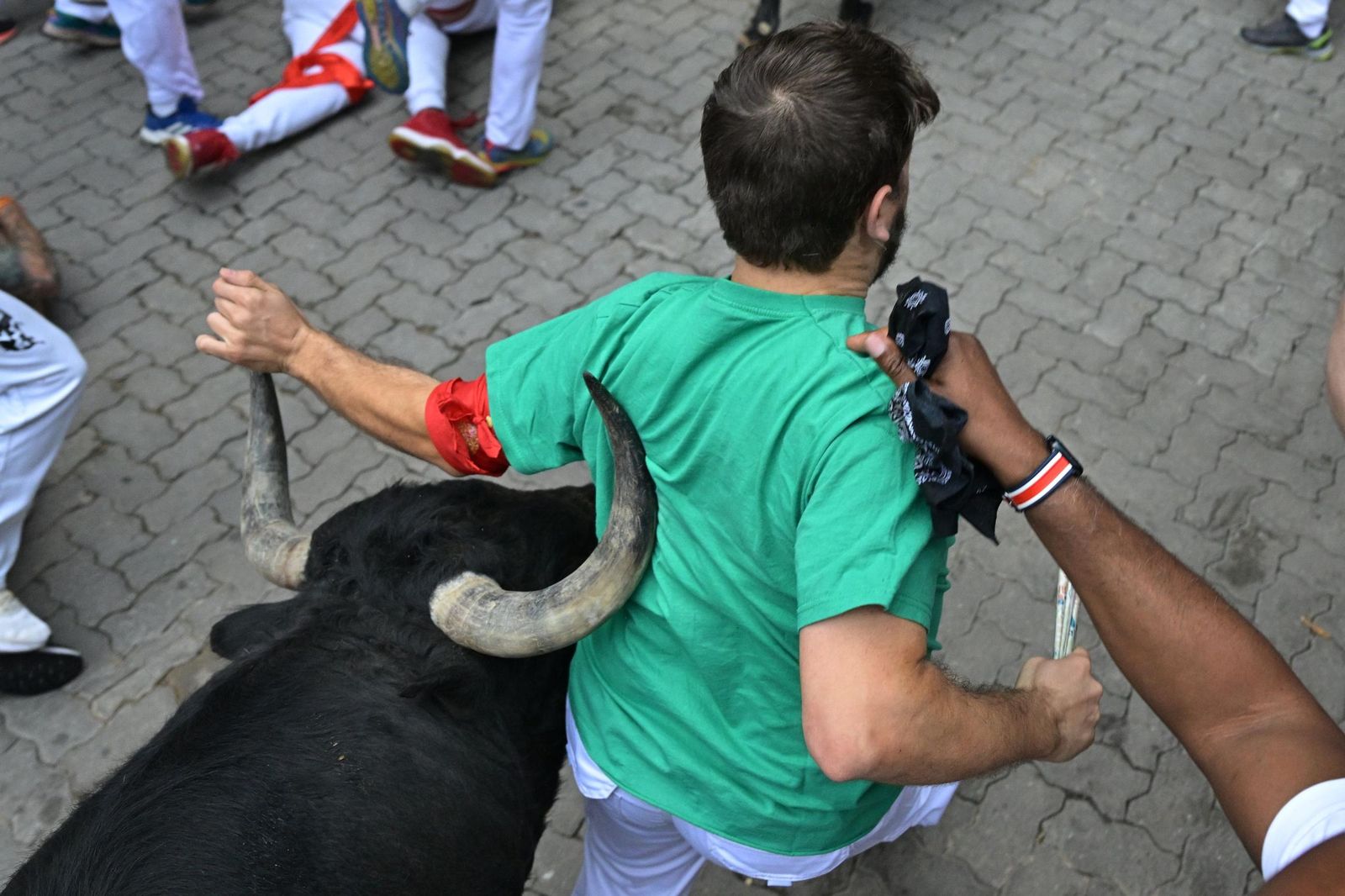 Las imágenes del encierro de los toros de Victoriano del Río en los sanfermines 2024