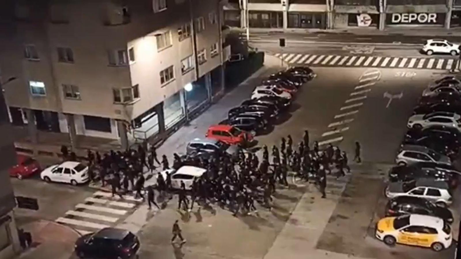 Ultras en las calles de La Coruña Ultras en las calles de La Coruña