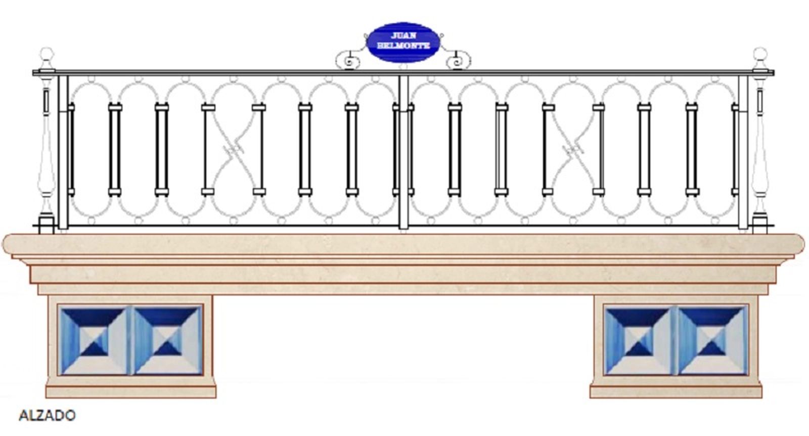 El diseño de los nuevos bancos de la calle San Jacinto.
