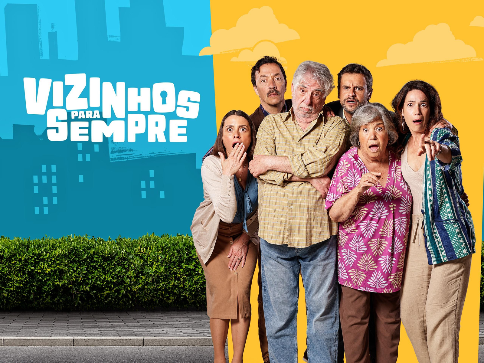 Póster de la versión protuguesa de 'La que se avecina': 'Vizinhos Para Sempre'.