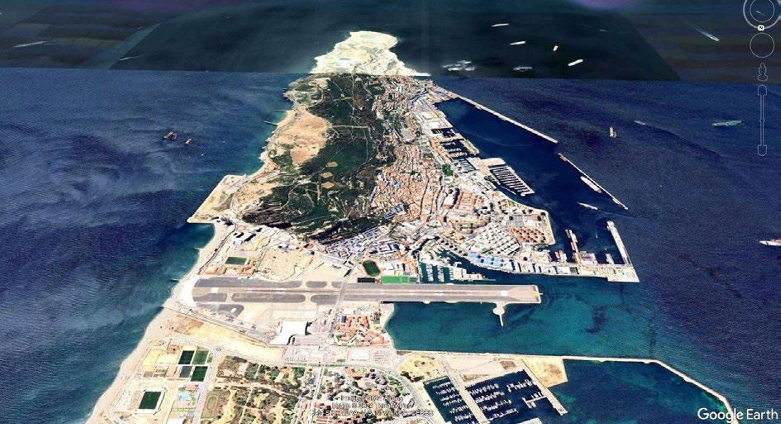 Gibraltar desde el norte.
