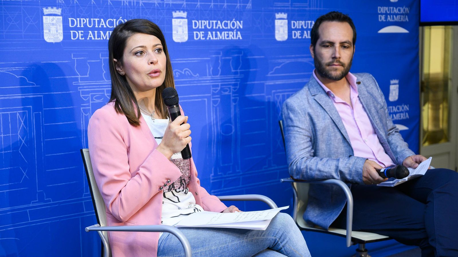 La diputada, durante la presentación.