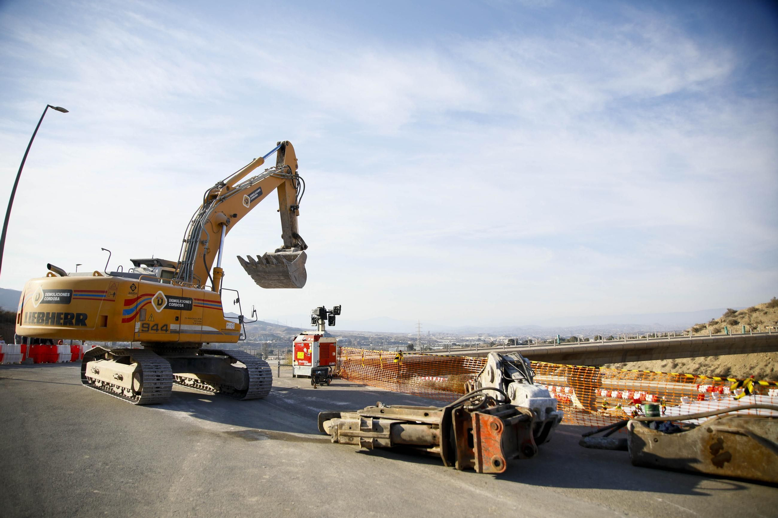 Imágenes del corte total en la A-7 de Almería