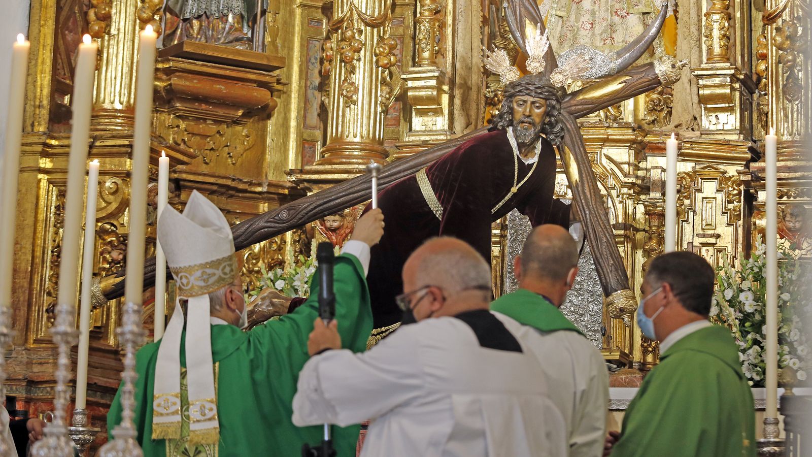 Bendición del retablo en la iglesia de San Lucas