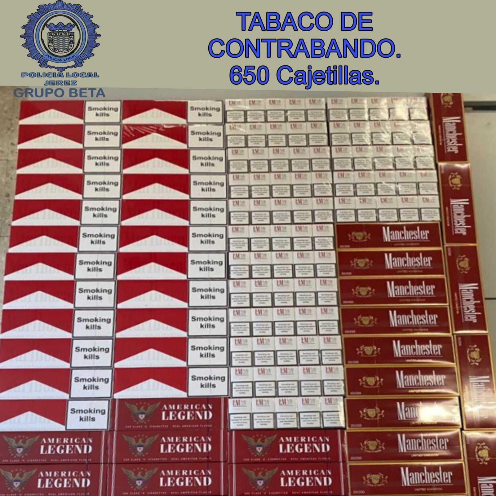 Tabaco de contrabando con un valor de 2.832 euros. Tabaco de contrabando con un valor de 2.832 euros.