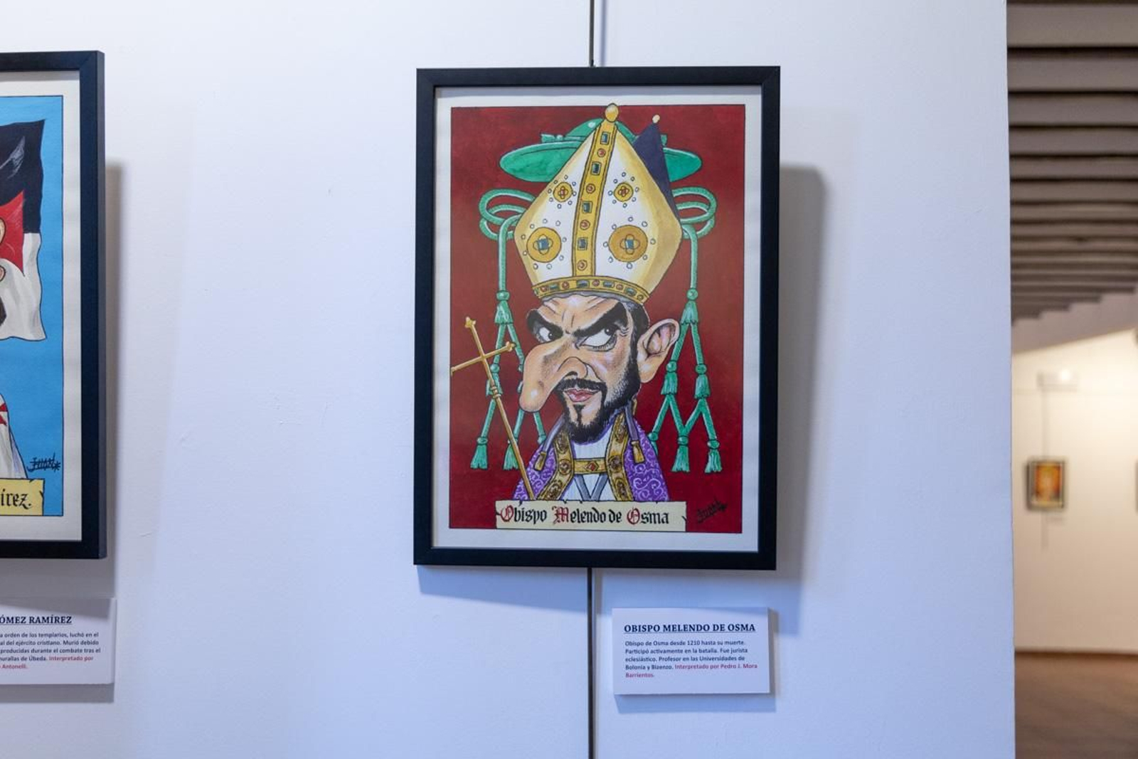 En imágenes: Juan Hervás retrata con caricaturas a destacados personajes de la Batalla de las Navas de Tolosa en esta exposición