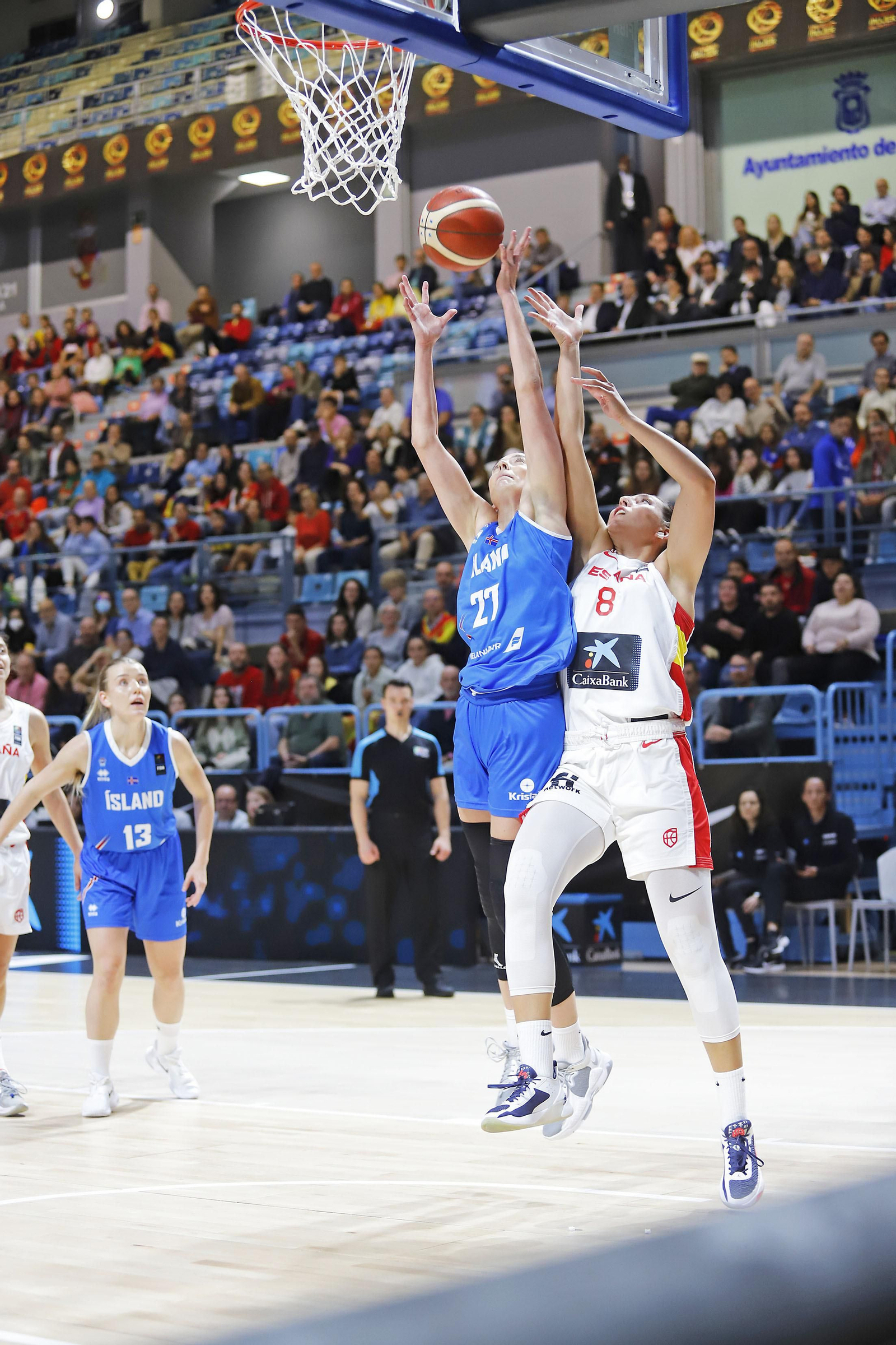 Imágenes del partido de la Selección Española femenina de baloncesto contra Islandia en Huelva