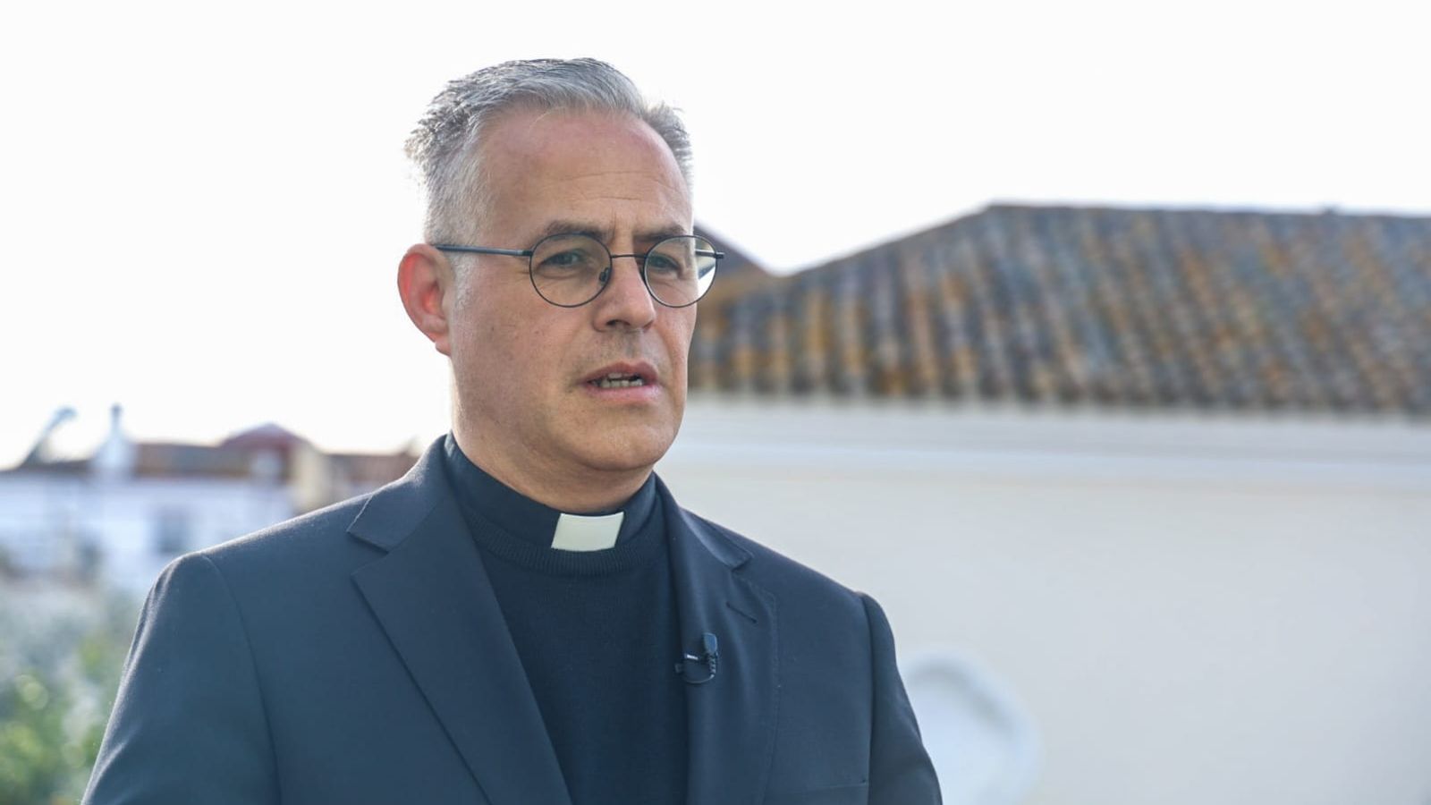 Francisco Feria durante la grabación del reel de la Tertulia Cofrade El Aguaó