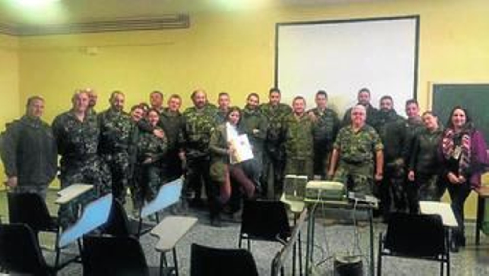 Los participantes del cuartel Buenavista de Campamento.