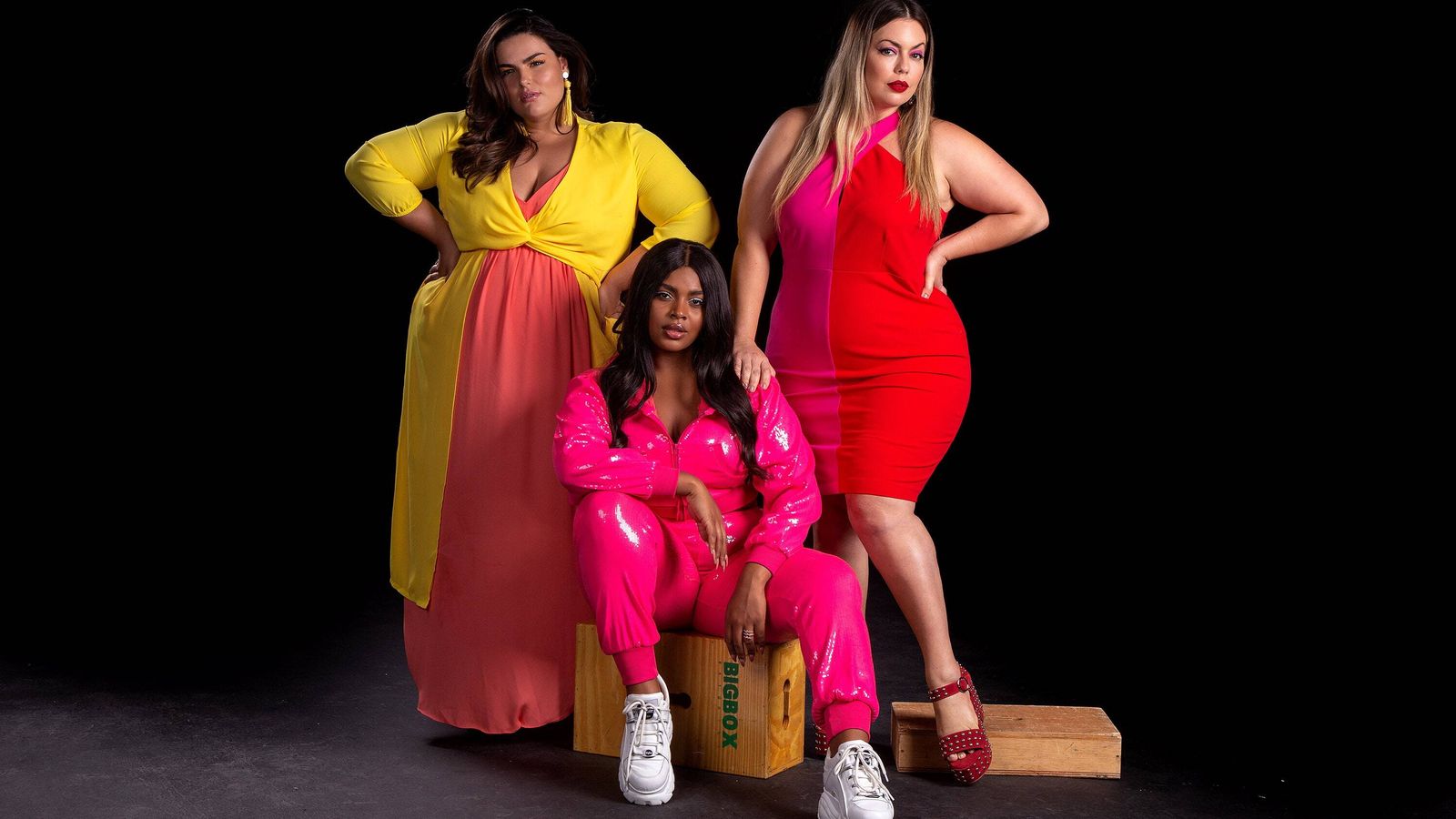 Fluvia, Mayara y Nahuane, las protagonistas del 'docurreality' sobre modelos de tallas grandes.