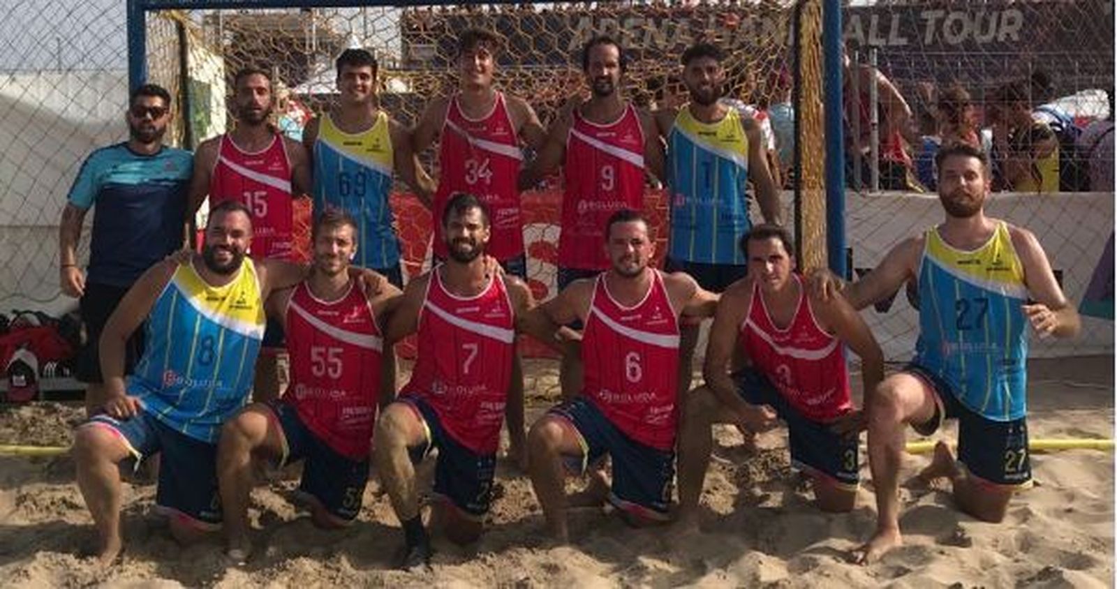 Los integrantes del BM Playa Algeciras en la última cita en España
