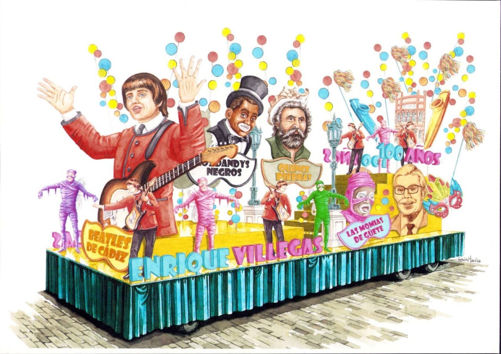 Así serán las carrozas de la Cabalgata del Carnaval de Cádiz