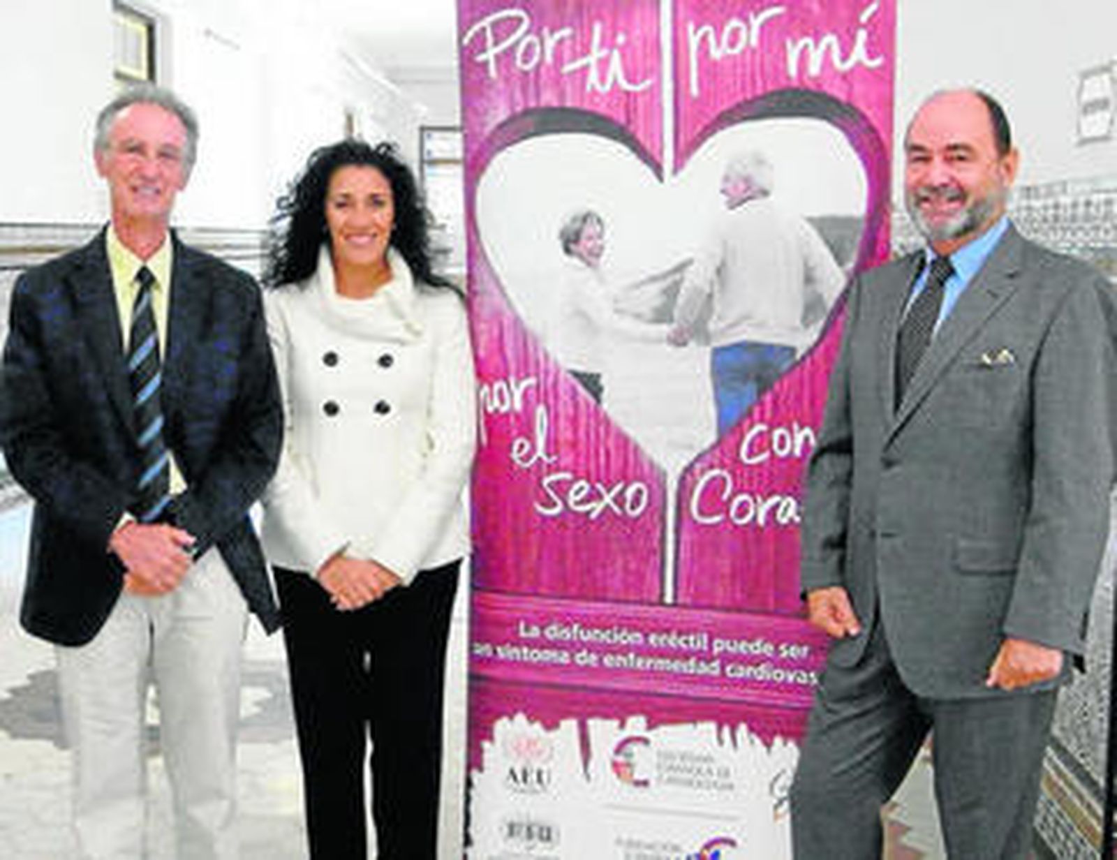 Quiñonero, Jurado y De Teresa (de izquierda a derecha), ayer, en la presentación de la campaña.