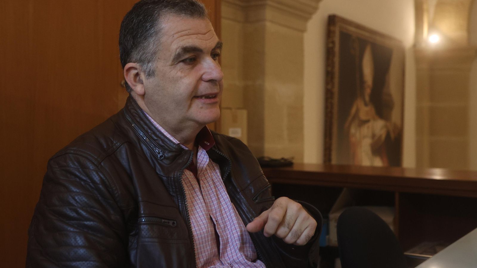 Francisco Cintado durante la charla con este periódico.