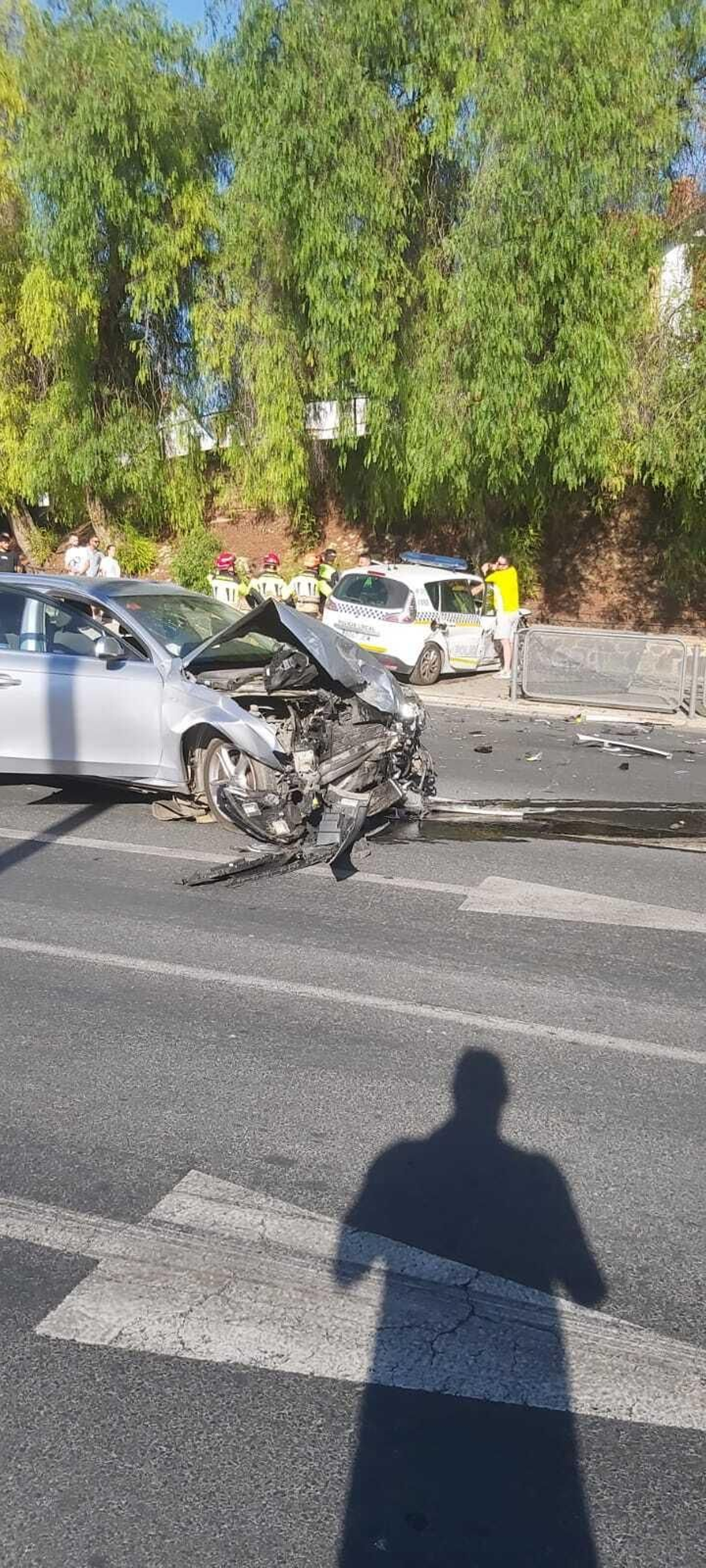 Estado en el que quedaron los coches accidentados