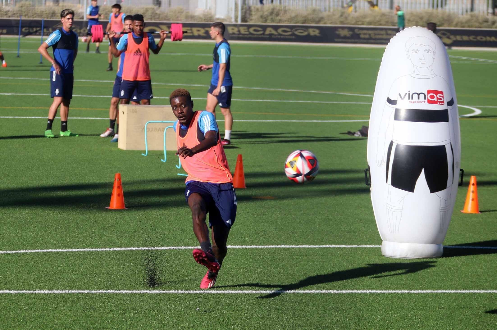Imágenes del entrenamiento del Recre