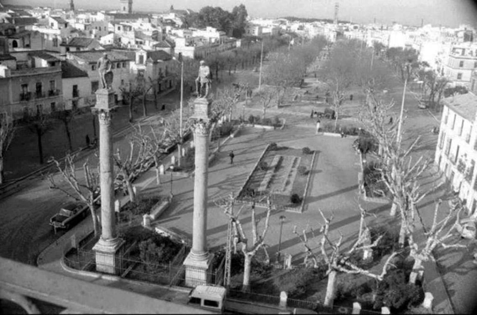Vista cenital de la Alameda en el año 1965.