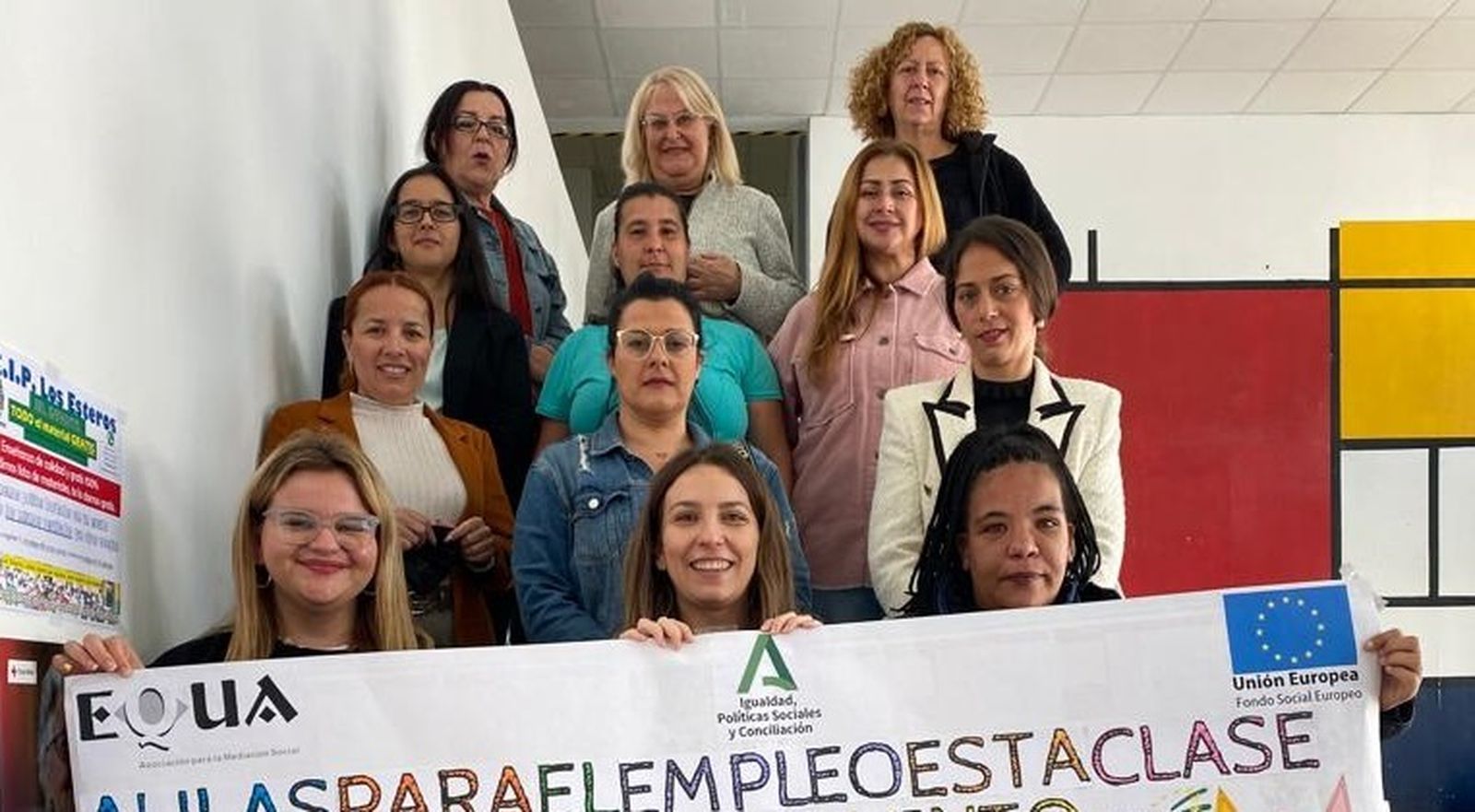 Trabajadoras y participantes en el programa de Equa en la Eracis de Bazán.