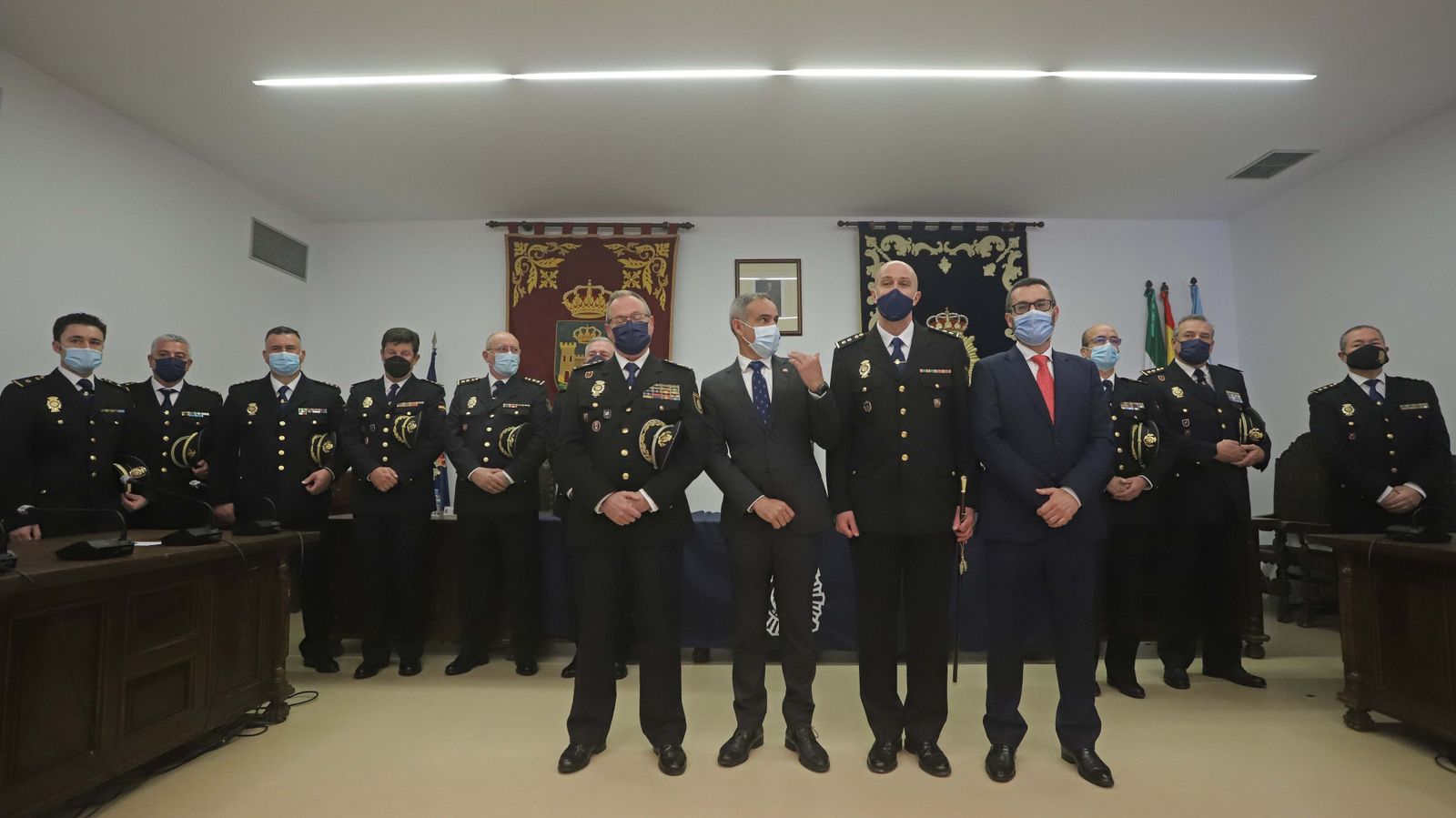 En primer término,  Andrés Martín Garrido, José Pacheco, José Juan Hierro y Juan Franco.