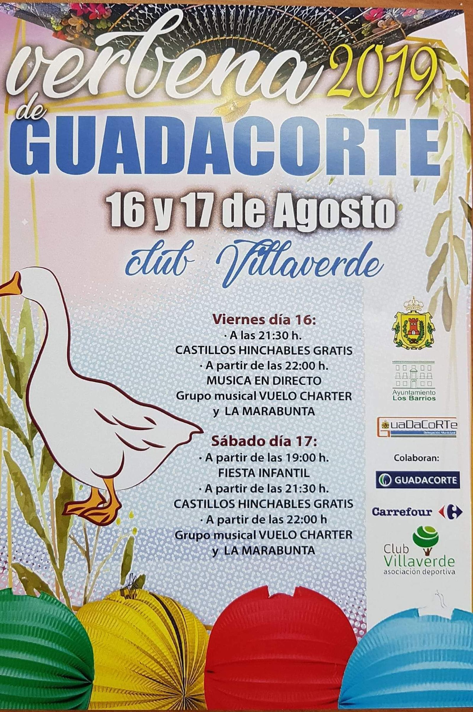 Cartel de la verbena de Guadacorte 2019