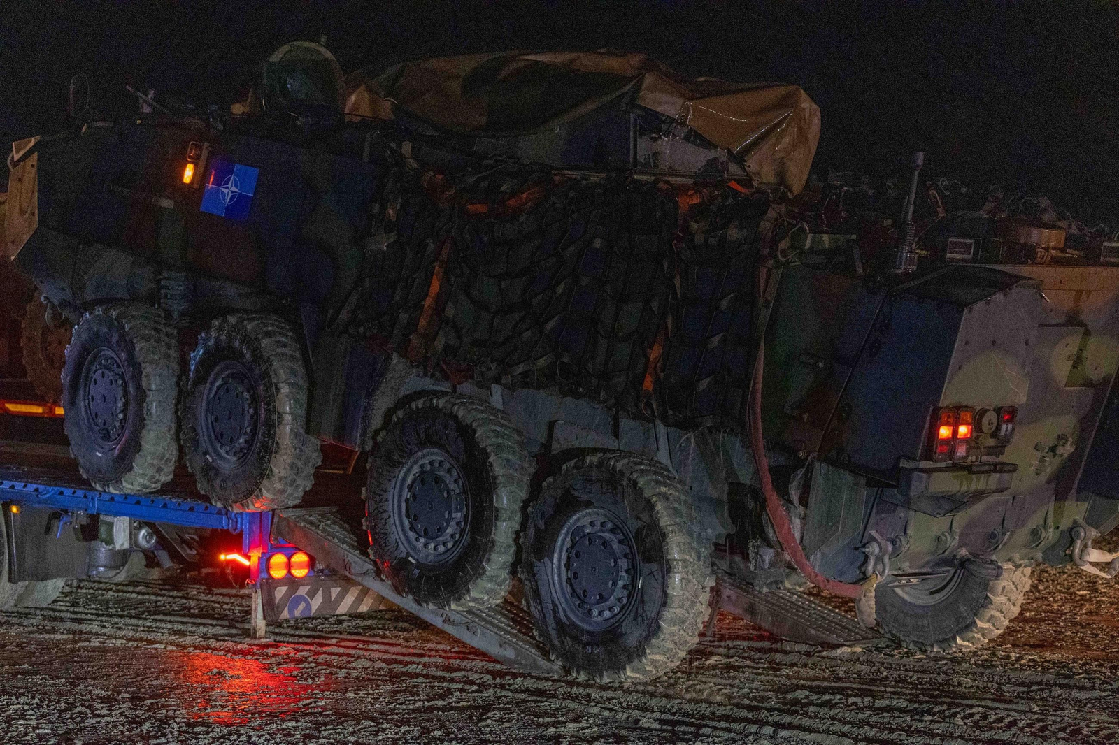 Convoy Start de la Fuerza de Infantería de Marina española desplegada en Rumanía.