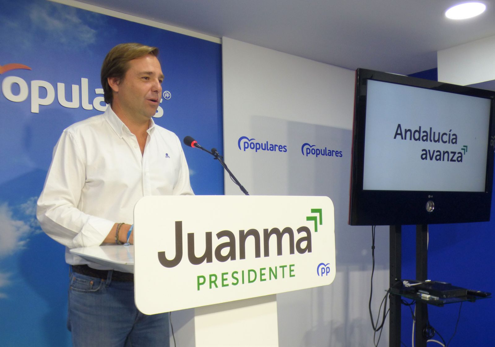 Antonio Repullo en la sede del PP de Córdoba.