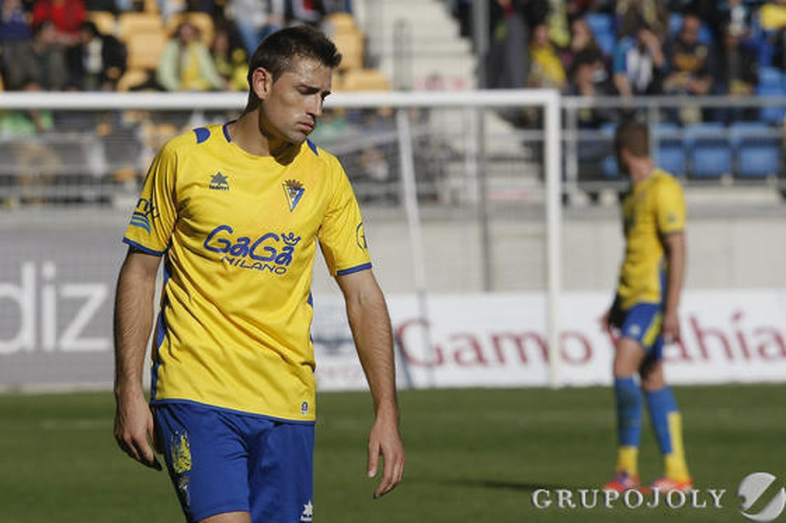 El gesto del delantero refleja la impotencia de los amarillos. 

Foto: Julio Gonzalez