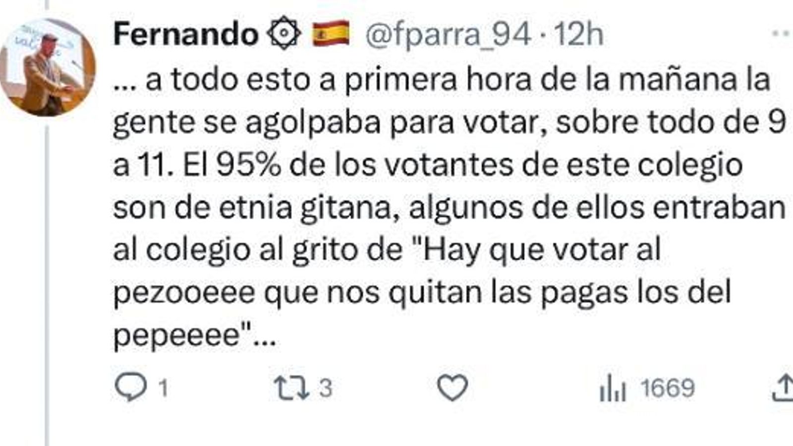 Imagen de uno de los tuits de la polémica