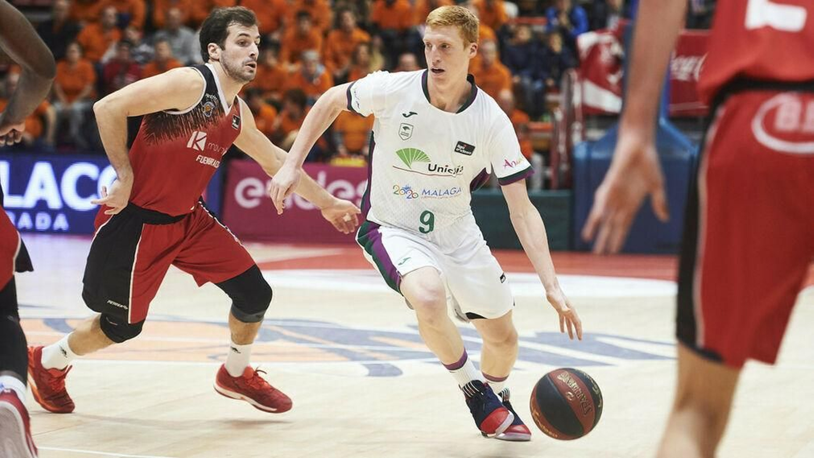 Alberto Díaz en el último partido del Unicaja contra el Fuenlabrada.