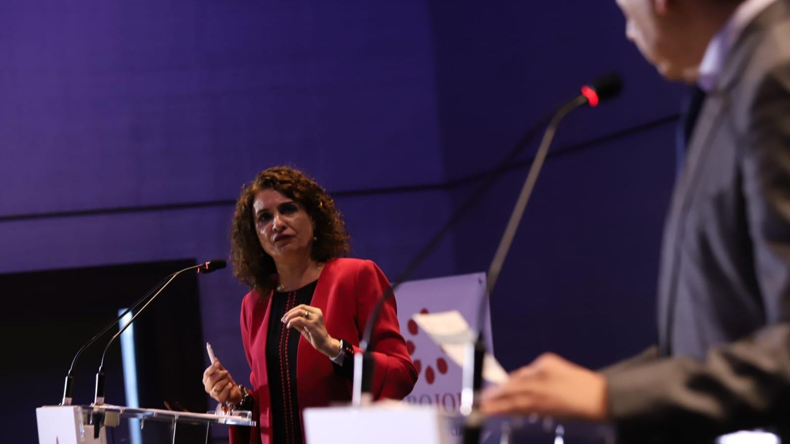 Montero en un momento del turno de preguntas