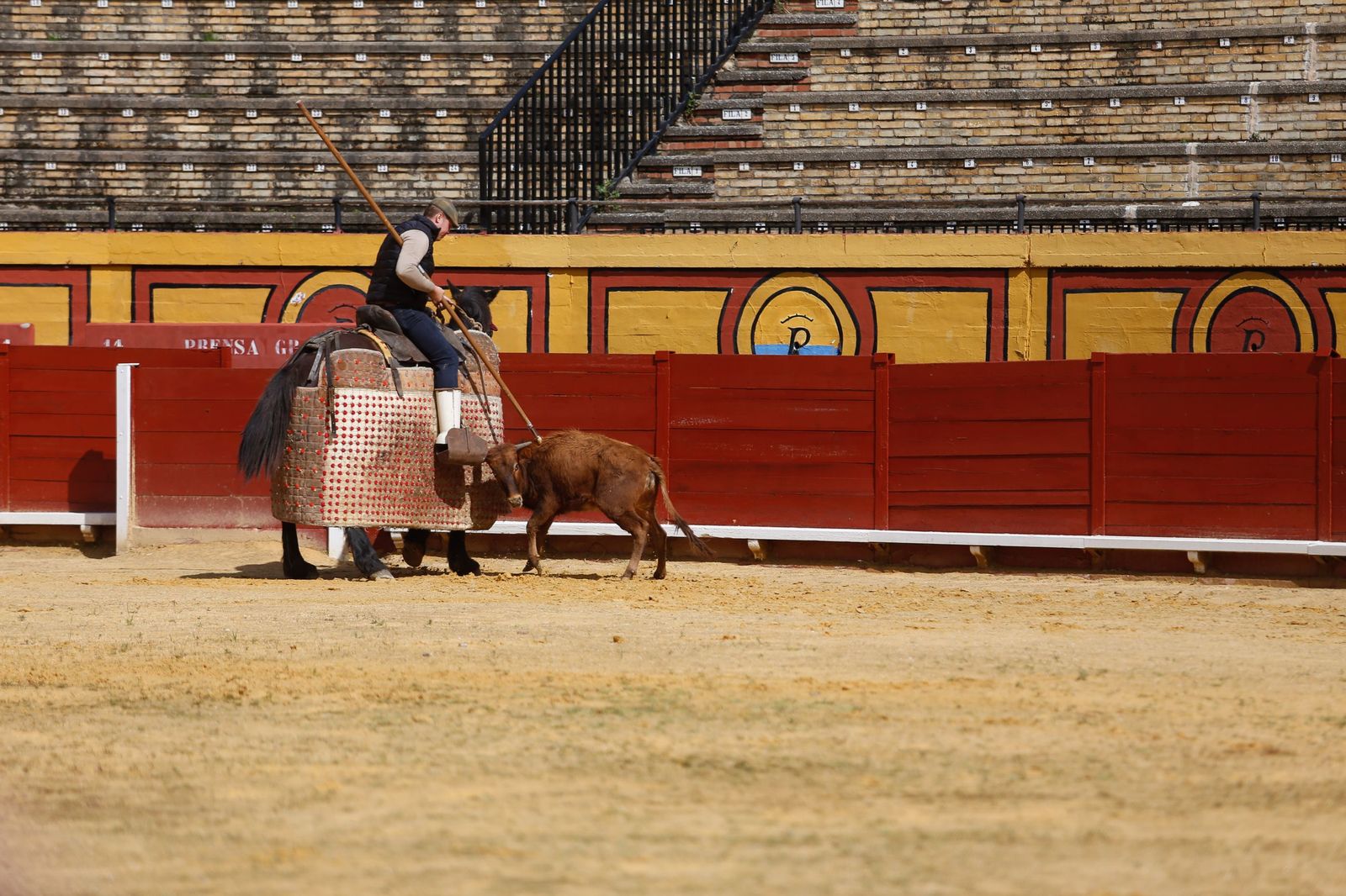 La clase magistral solidaria de Miguelete en la plaza de toros de Las Palomas de Algeciras, en imágenes