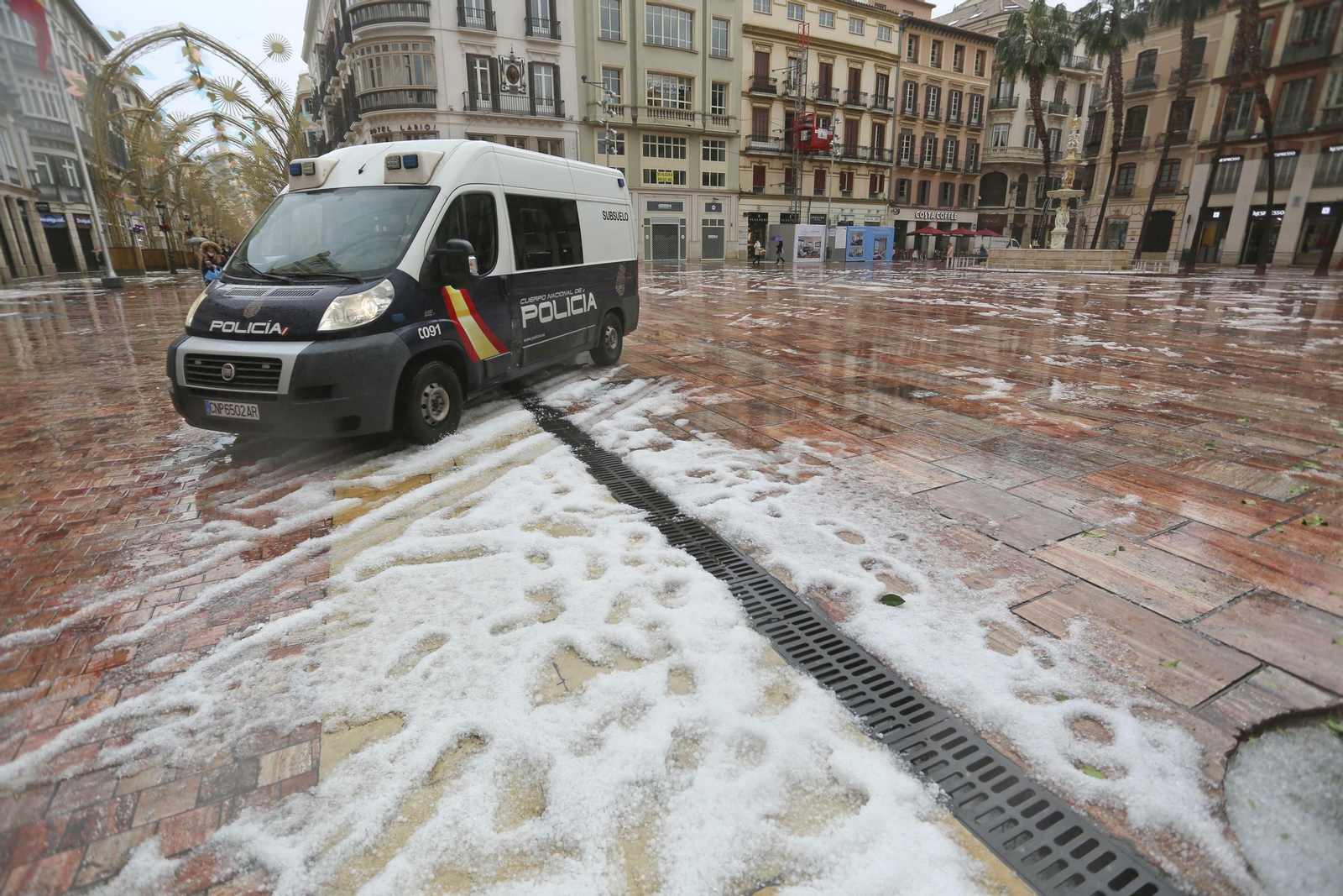 Fotos de la fuerte granizada registrada en Málaga