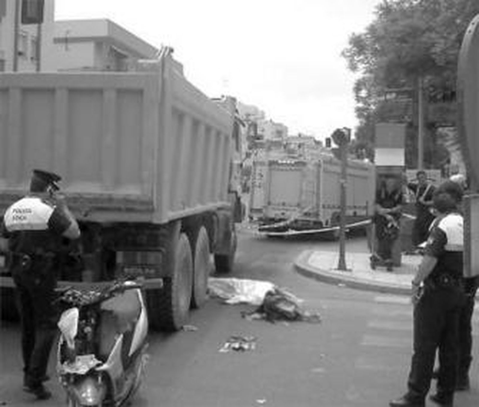 Lugar en el que se produjo ayer el fatal accidente.