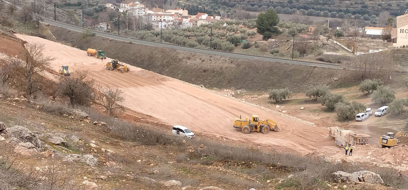 Obras en la Variante de Loja en el tramo de Riofrío