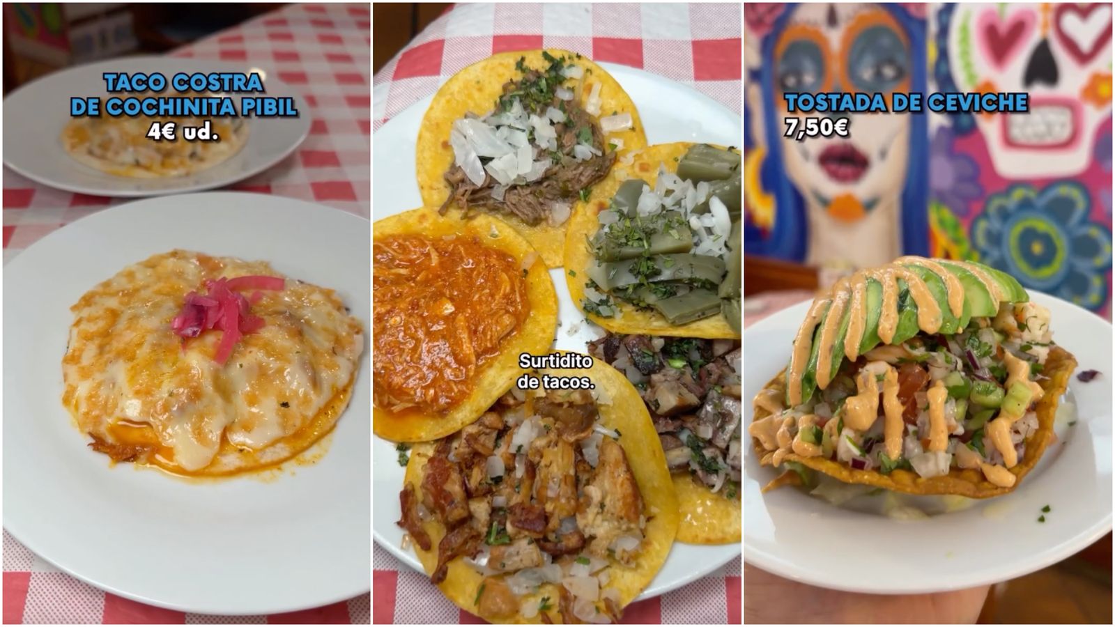 Algunos de los platos que probó.