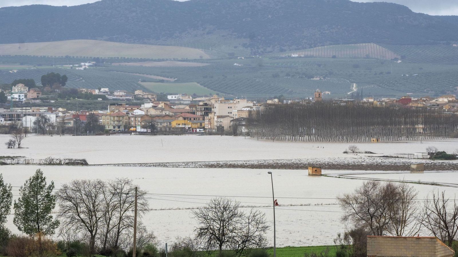 Huétor Tájar, afectada por las inundaciones.